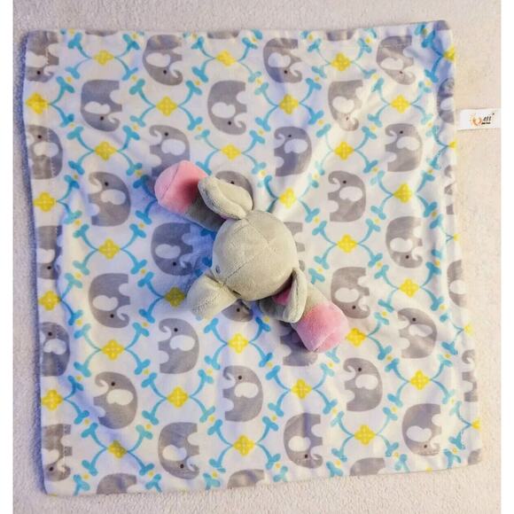 BABY DODO Plush Security Blanket Elephant Lovey Lovie Grey Nursery Shower Gift - Picture 8 of 9